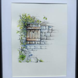 Aquarelle sous verre et encadrée - cadre 50 x 60 cm 60 €